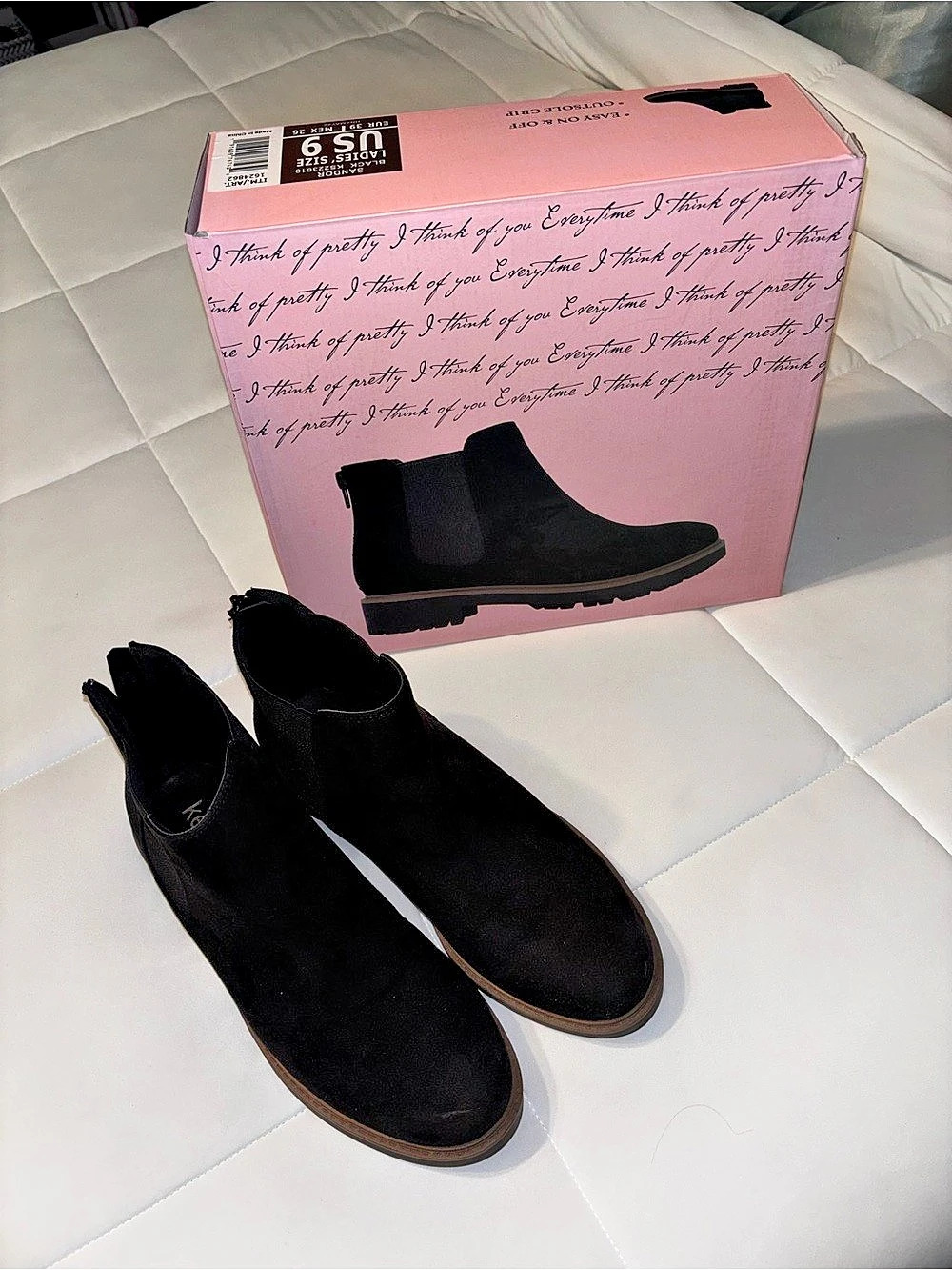 Kensie Sandor Chelsea Boot Black Ankle Boots US 6.5